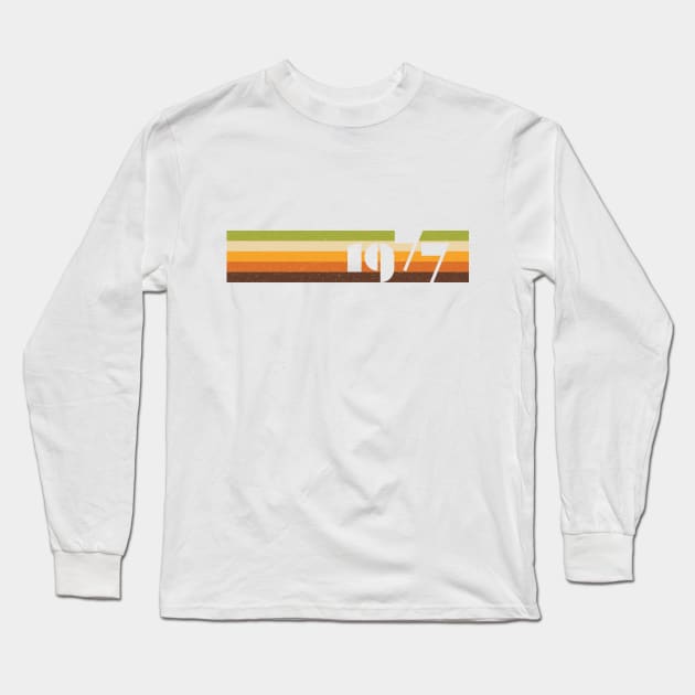 Vintage Retro - 1977 Retro Stripes - '70s Style Long Sleeve T-Shirt by Design By Leo